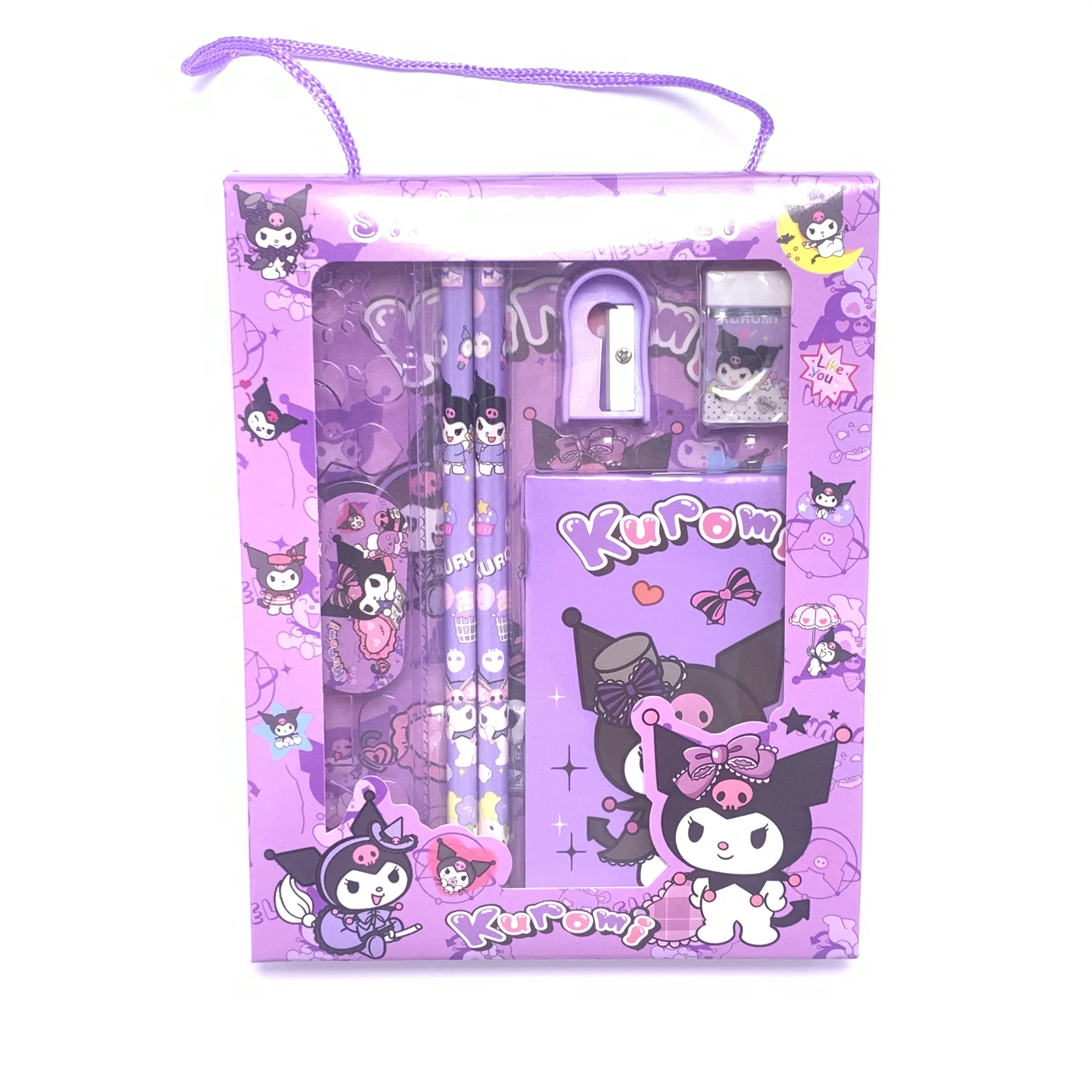 Nouvelle boîte-cadeau de papeterie Sanrio Hello Kitty My Melody Kuromi Cinnamoroll, coffret cadeau de rentrée scolaire, coffret cadeau de papeterie, cadeau de Noël