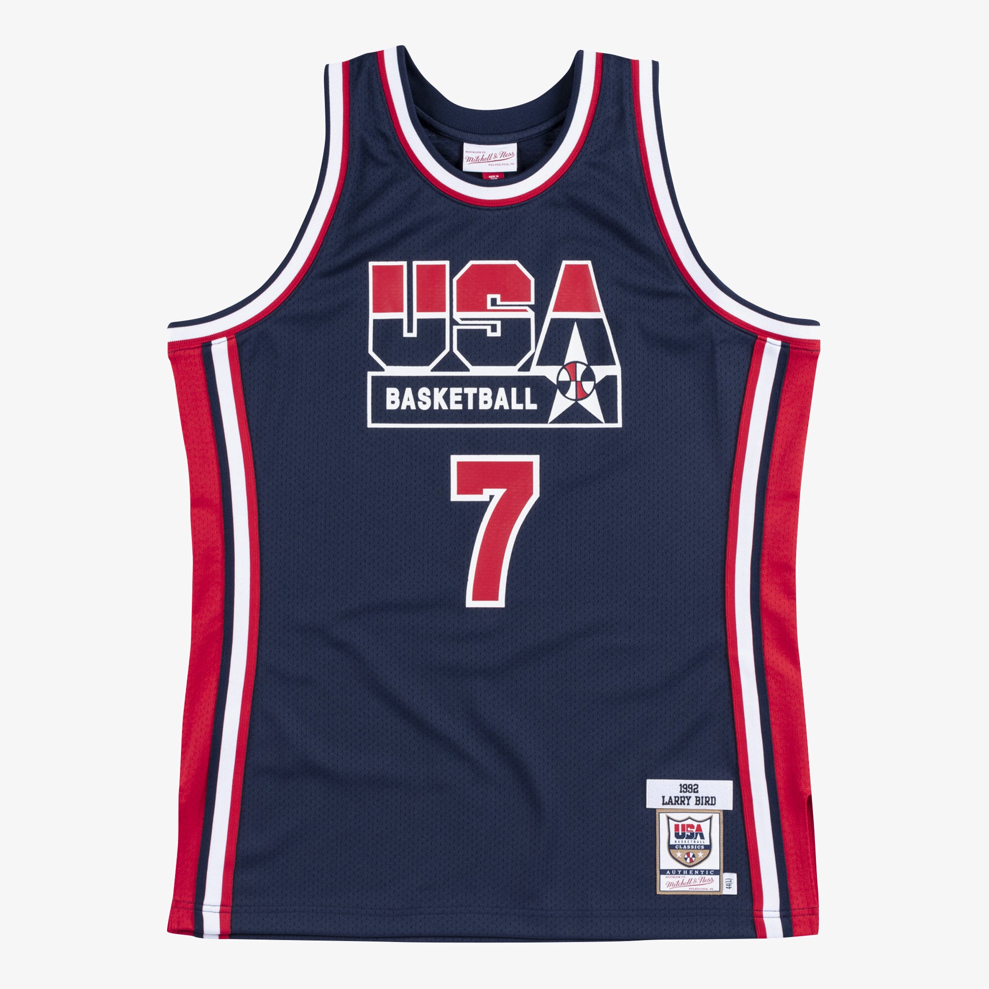 Maillot Authentic USA Basketball 1992 Mitchell & Ness – Bleu marine – Larry Bird - Homme Taille: 2XL