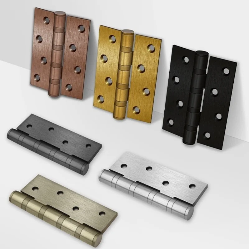 Edelstahl-Stummscharnier für Zimmertüren, 10,2 cm große Lagerscharniere, 3 mm dick, schwere Türen, stark belastbar, Gemel-Möbelbeschläge