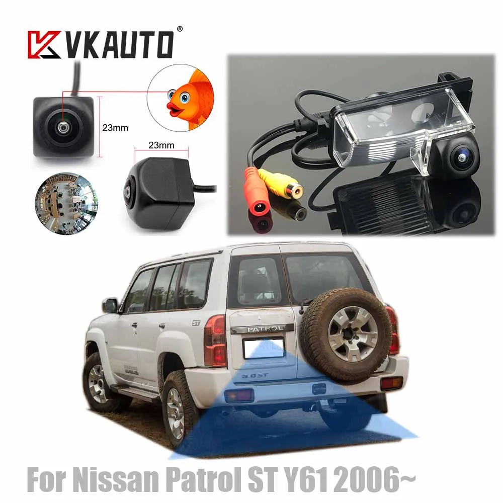 VKAUTO Fisch Auge Rückansicht Kamera Für Mazda 2/Mazda Demio DJ 2015 ~ 2021 Arbeit Mit Fabrik Einheit backup Reverse Parkplatz Kamera Kit Image