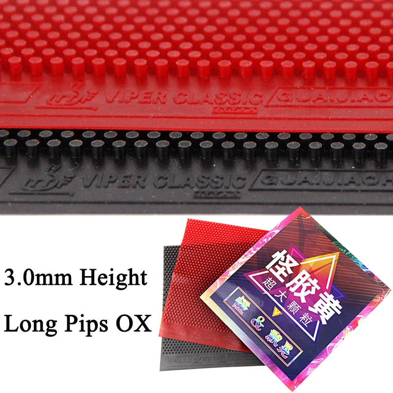 Tischtennisbelag VIPER CLASSIC Extra-Große Noppen 3,0mm Höhe Lange Noppen OX Ungewöhnlich Langlebiger Tischtennisbelag Ohne Schwamm Image