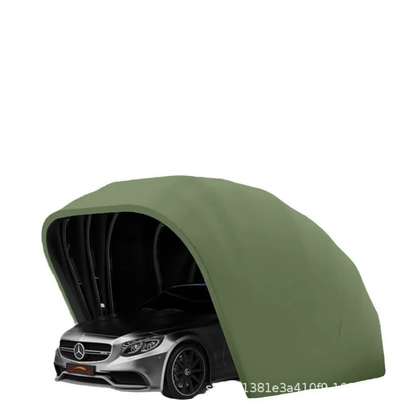 6 Meter halbautomatische, automatische, mobile Garage, Anti-Sonnen-Exposition, zusammenklappbarer Teleskop-Carport, Parkplatz, Sonnenmarkise Image