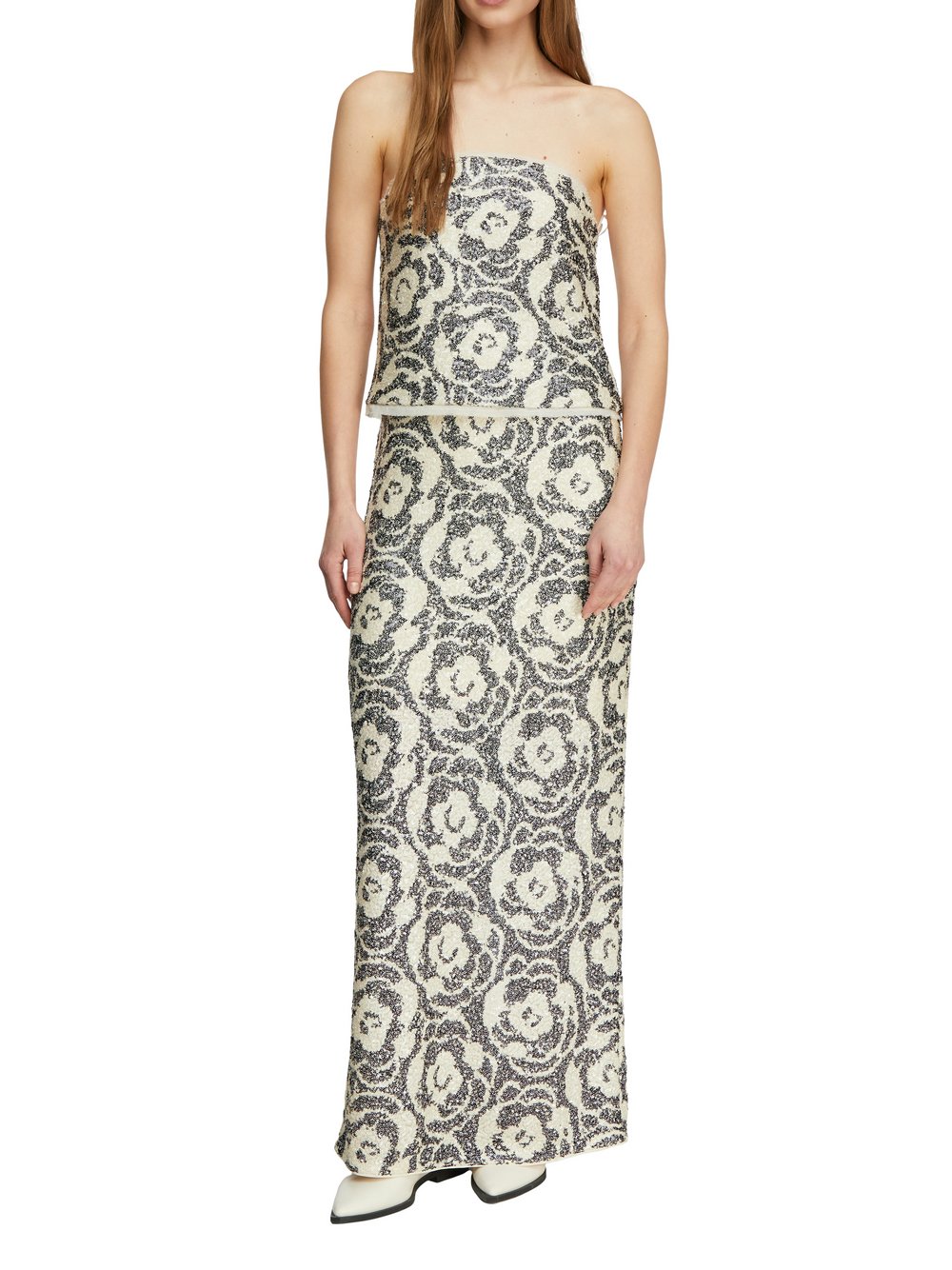 comma Paillettenrock Damen beige, 40 Image