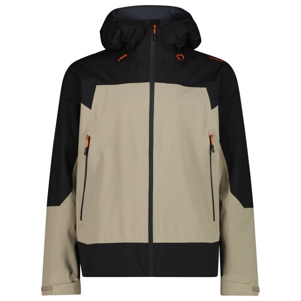 CMP - 3L Jacket Fix Hood - Regenjacke Gr 52 beige/schwarz