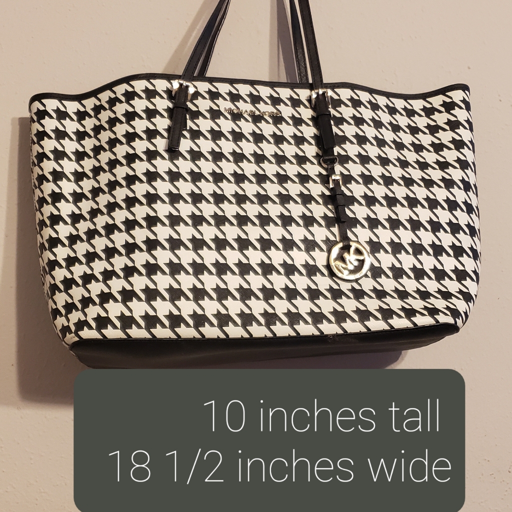 Michael Kors Accessories | Handbag | Color: Black/White | Size: 10 Inches Tall 18 1/2 Inches Wide