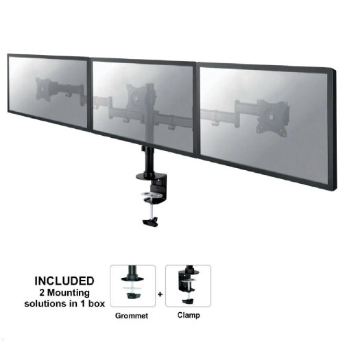 Neomounts Select NM-D135D3BLACK 3-fach Monitor Tischhalterung bis 27Zoll, schwarz Image