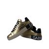 Dolce & Gabbana Gold Portofino Kalbleder Sneakers Damen Schuhe