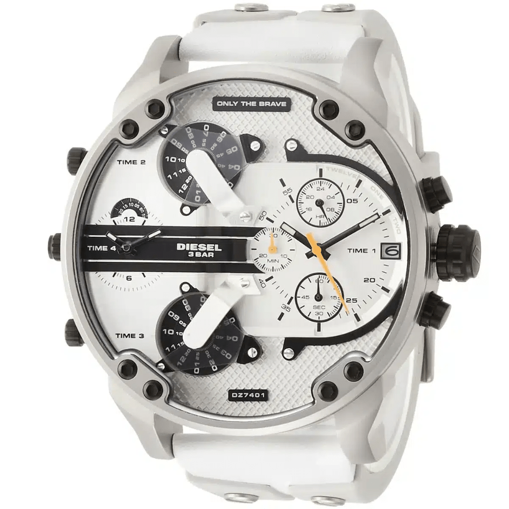 Diesel DZ7401 Mr. Daddy 2.0 57mm Herren Armbanduhr Weiß