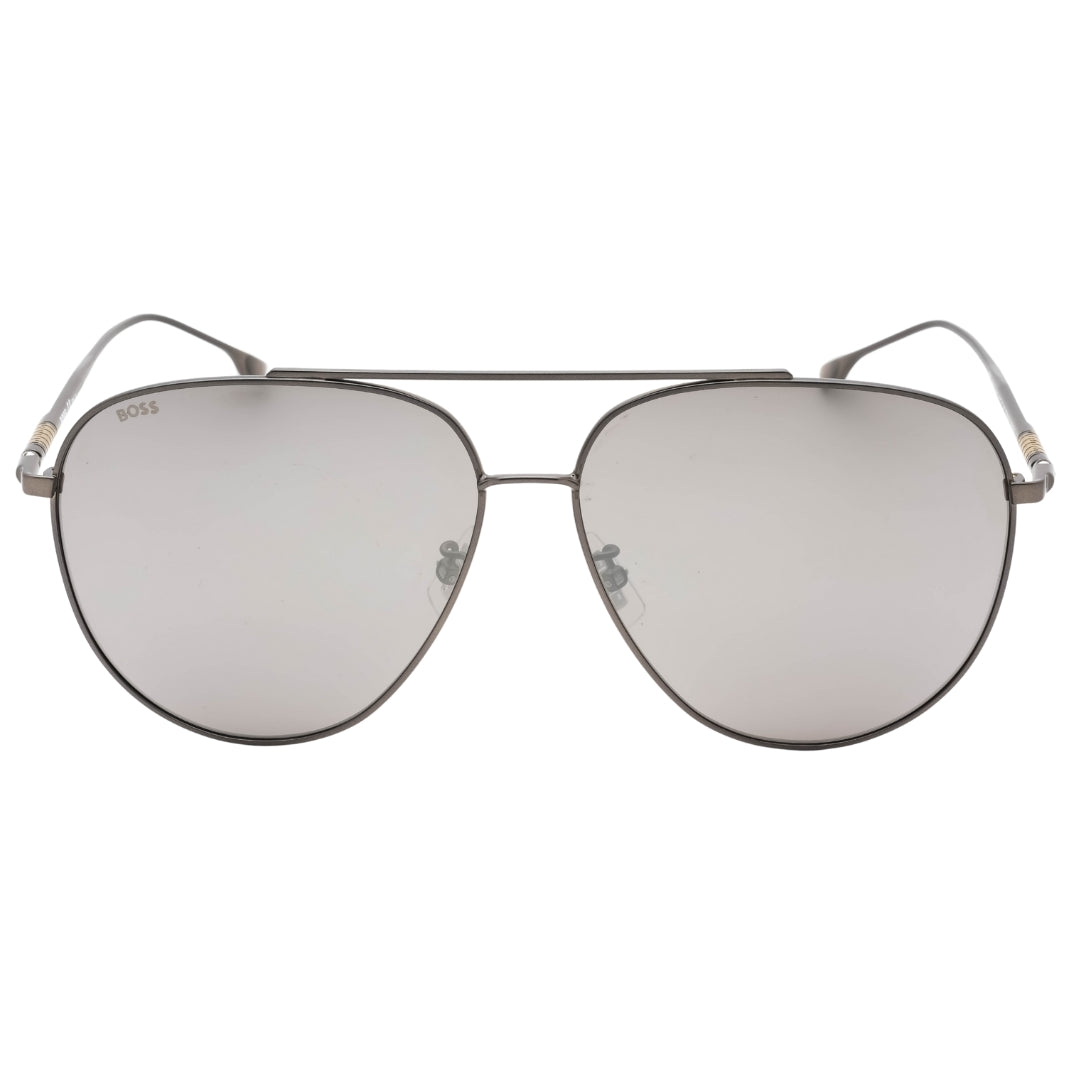 Hugo Boss - Sonnenbrille in mattem Rutheniumsilber