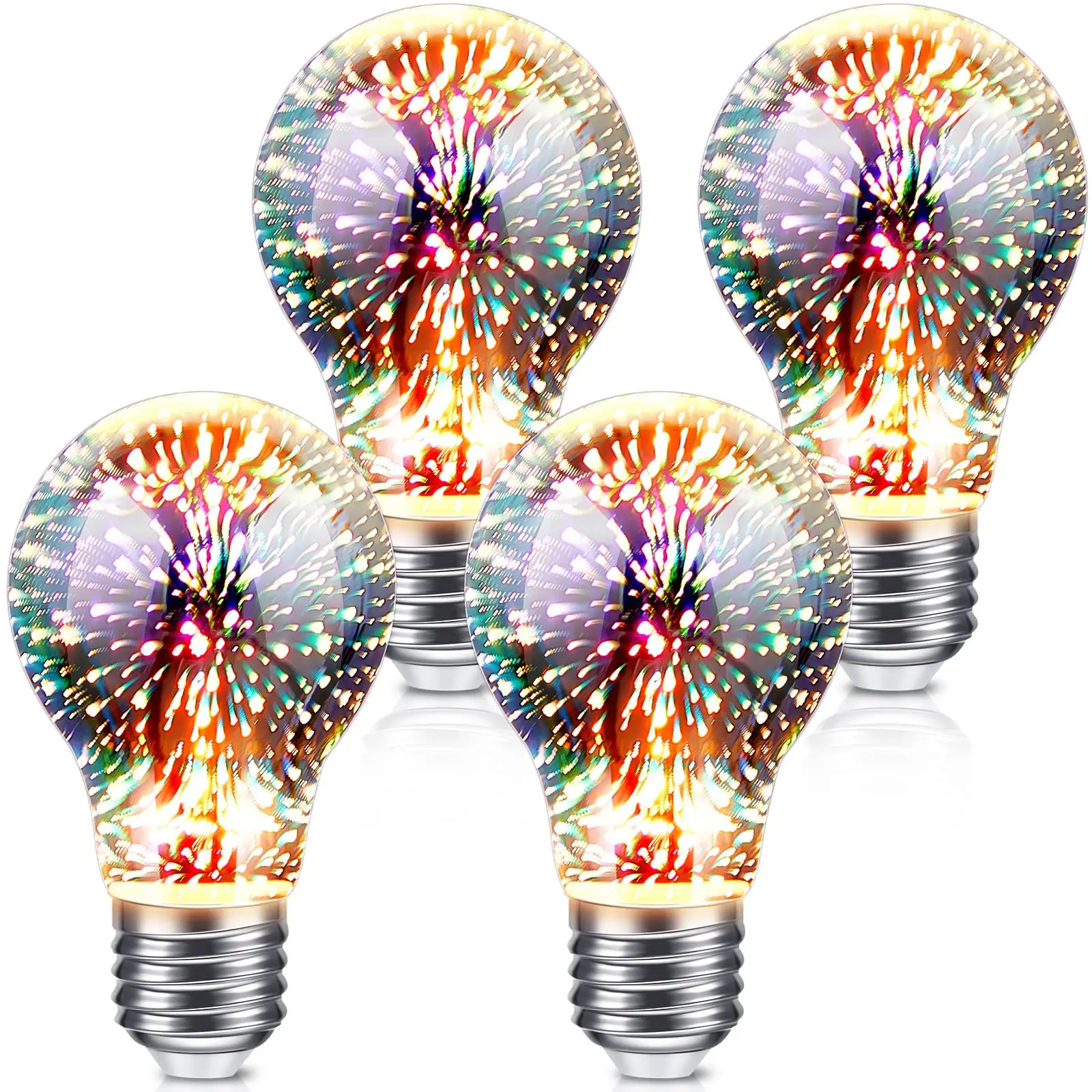 Lampadina LED decorazione 3D E27 5W 85 ~ 265V lampadine a incandescenza Vintage lampada Edison retrò lampada fuochi d'artificio A60 ST64