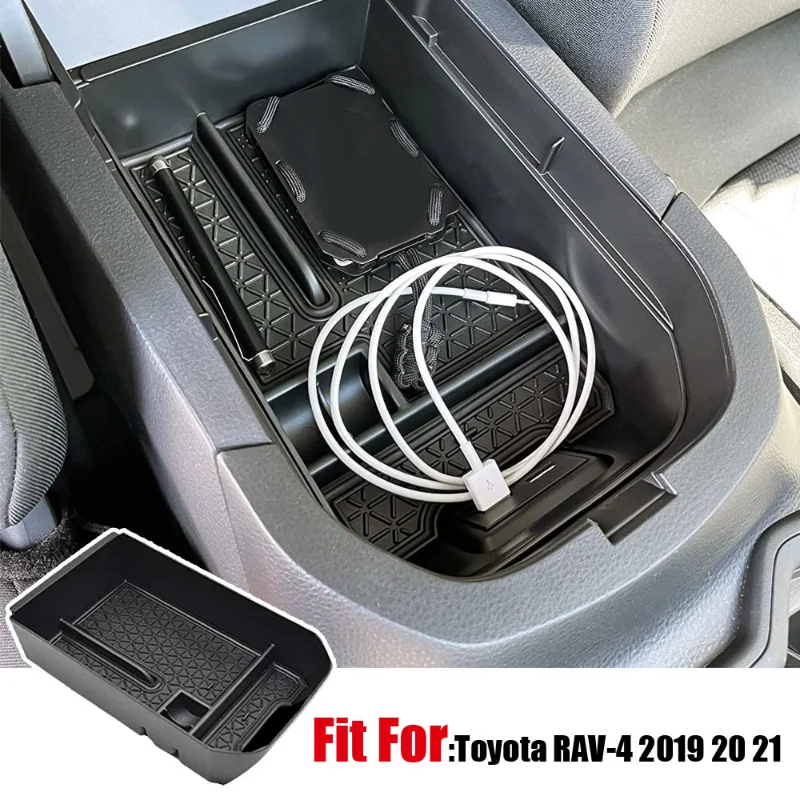 Per Toyota RAV-4 2019 2020 2021 Car Central bracciolo Organizer vassoio Car Interior Center Console accessori per scatola di immagazzinaggio secondaria
