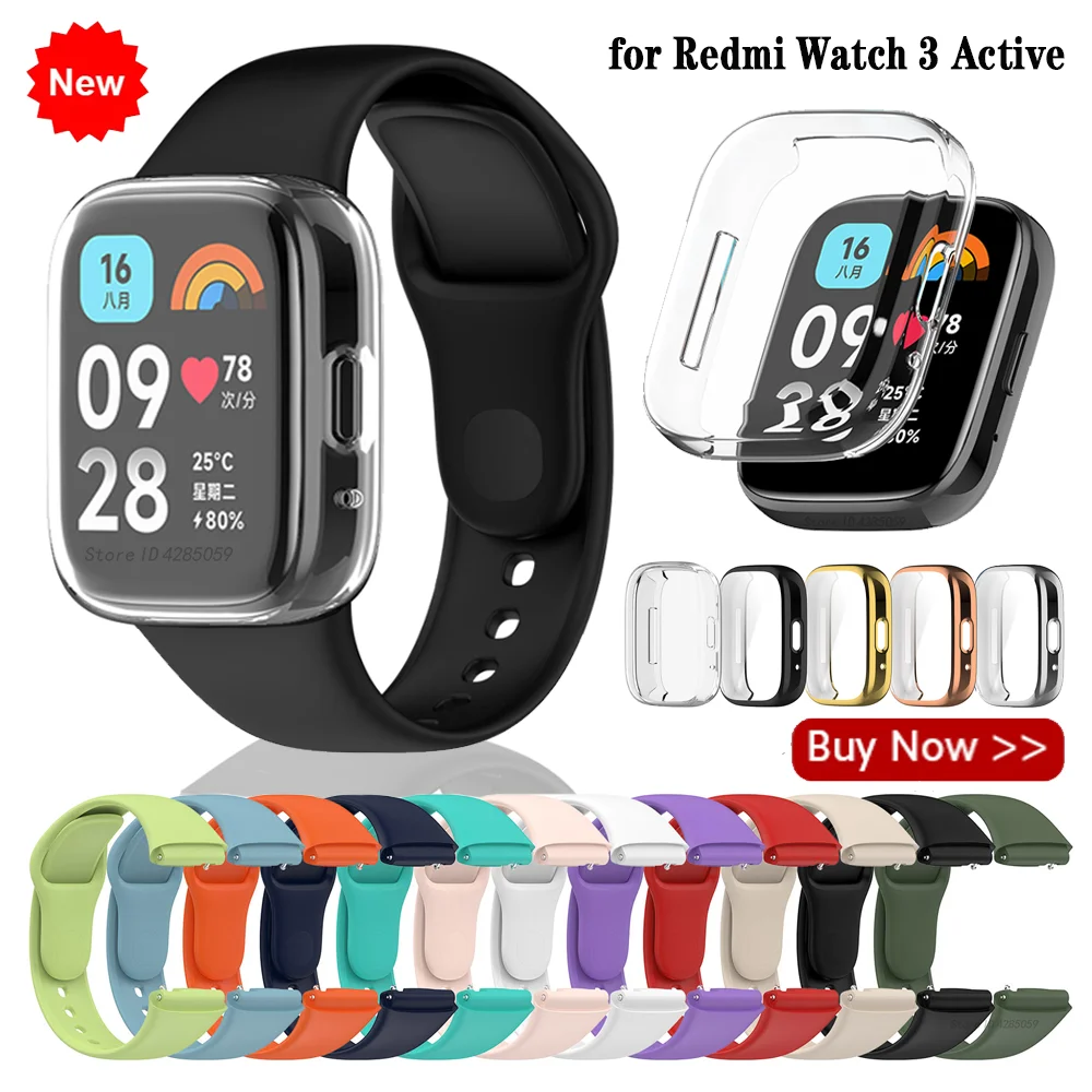 Nuovo cinturino in Silicone per Xiaomi Redmi Watch 3 Active SmartWatch cinturino per orologio bracciale Redmi Watch 3 custodia protettiva