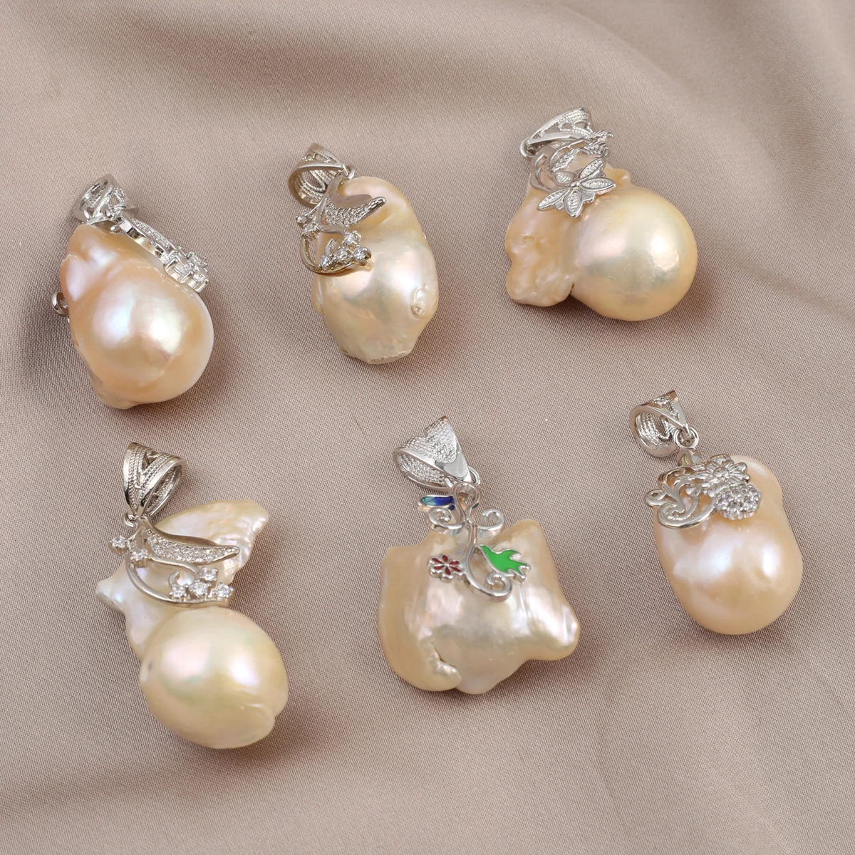 1 pz fascino casuale naturale d'acqua dolce barocco perla ciondolo gioielli che fanno collana fai da te orecchini accessori regalo