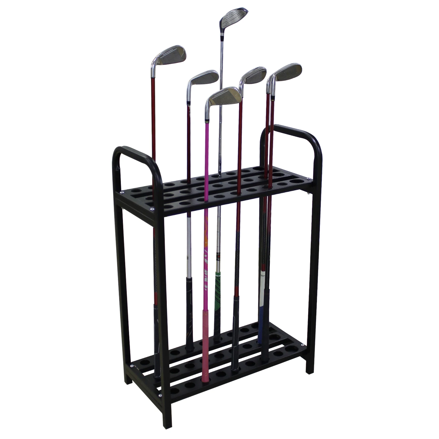 Organizzatori per mazze da golf Espositore per mazze da golf in metallo Scaffale in metallo durevole 27 attrezzature per organizer per scaffali per mazze da golf