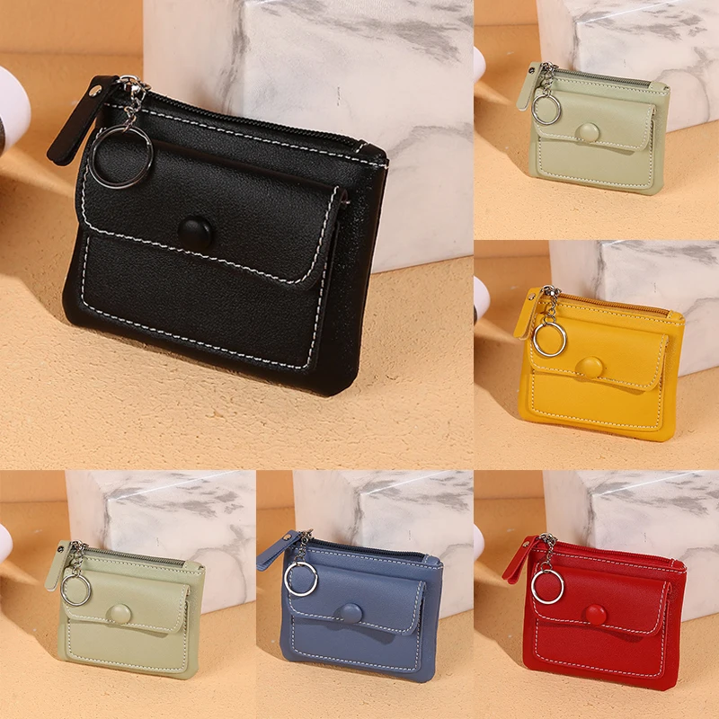 1PC donna piccola borsa portamonete portafoglio cerniera ragazza borse portamonete portamonete bambini Mini portafogli portachiavi in pelle pochette