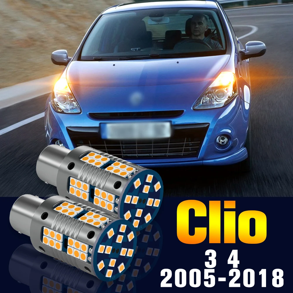 2 pz LED Indicatori di direzione Lampadina Lampada di Tornitura Per Renault Clio 3 4 2005-2018 2010 2011 2012 2013 2014 2015 2016 2017 Accessori