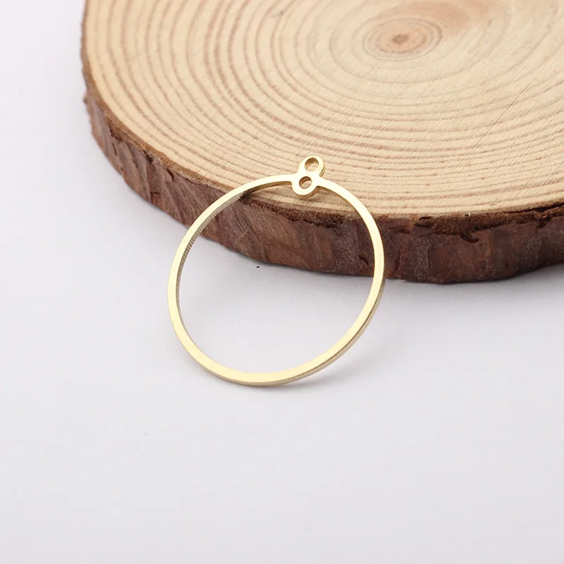 20 pz Ottone Grezzo Cerchio Rotondo Pendenti E Ciondoli Connettore Orecchini FAI DA TE Collana Gioielli Pendenti E Ciondoli Risultati Forniture