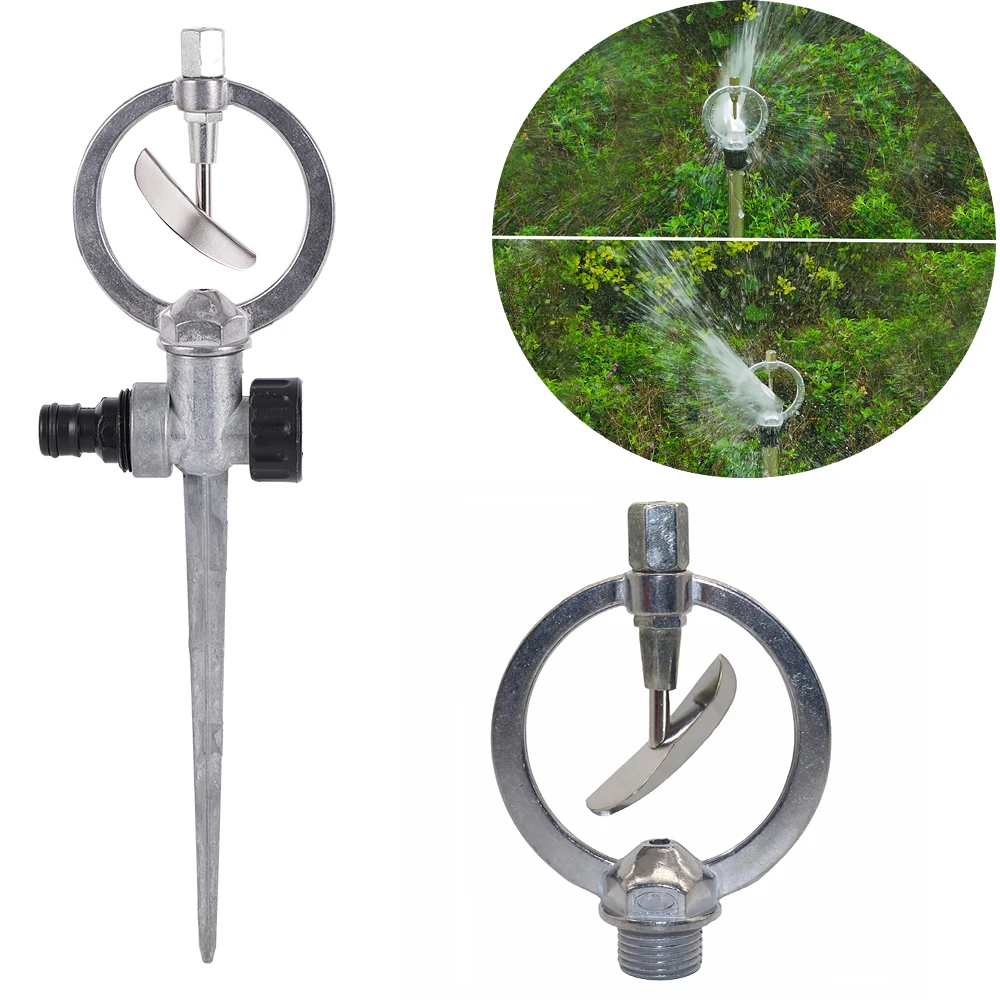 1 Pz 1/2 "Zin Metallo Testa A Farfalla Irrigazione Sprinkler 360 Gradi Rotante Heavy Duty Giardino Prato Paesaggio Serra Spray