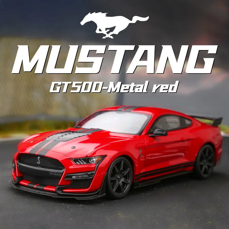 1:32 Ford Mustang Shelby GT500 Modello di auto sportiva in lega Diecast e veicoli giocattolo Modello di auto in metallo Collezione di simulazione Giocattolo per bambini Regalo