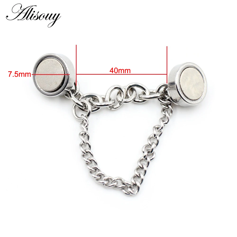 Alisouy 2PC Punk Mens magnete forte magnetico e pendente orecchini a bottone Set orecchini Non penetranti orecchini finti per regalo