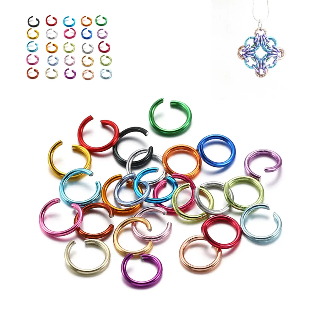 300 Pz/lotto 6 8 10 mm Metallo Colorato Anelli di Salto Aperti Anelli Divisi Anelli di Salto Connettori Per Gioielli FAI DA TE Che Fanno Risultati Forniture