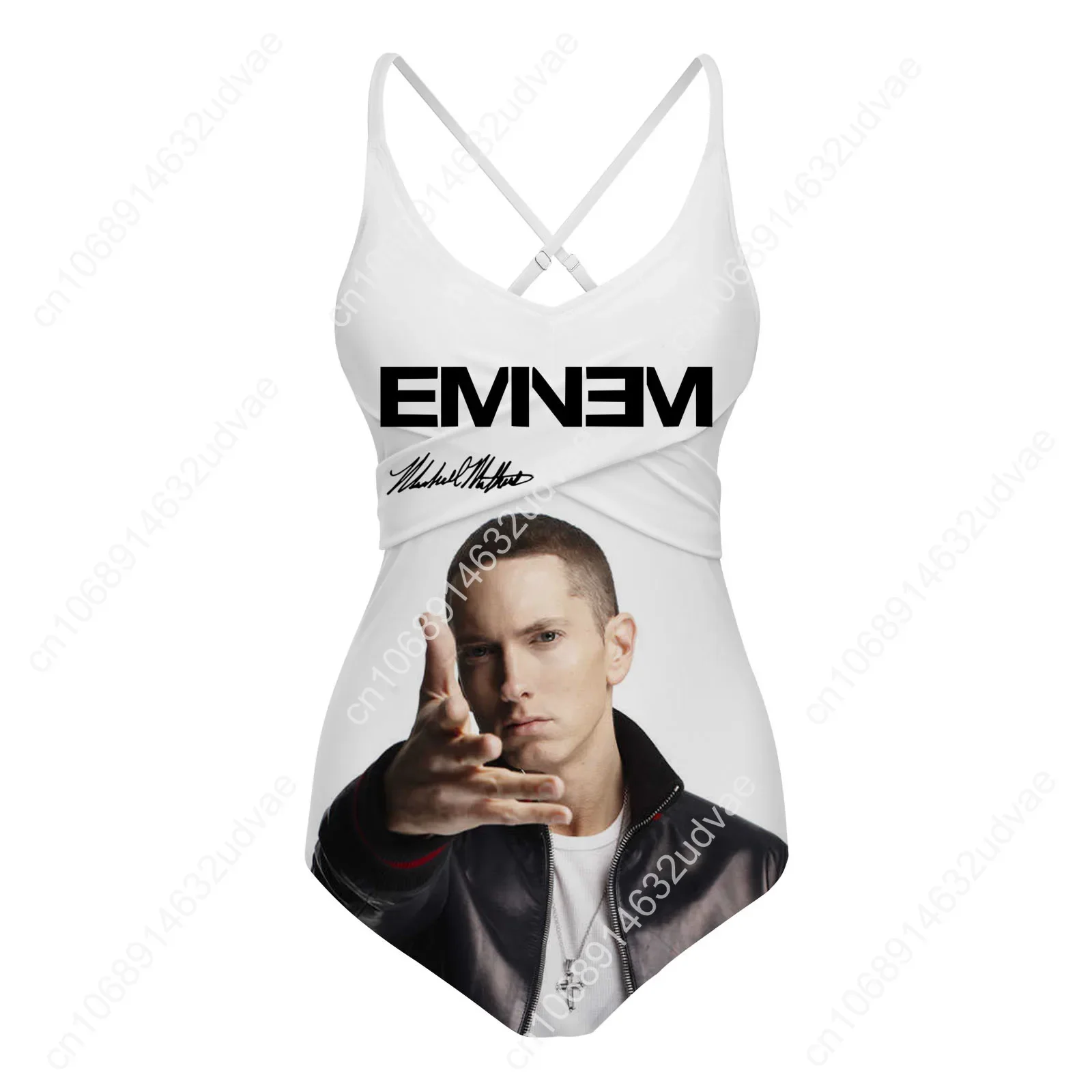 Eminem Badeanzug für Damen, Sling-Badeanzüge, personalisierbar, sexy Badebekleidung, Pool-Party, Strand-Bikini, Sommer, individuell anpassbare Badeanzüge Image