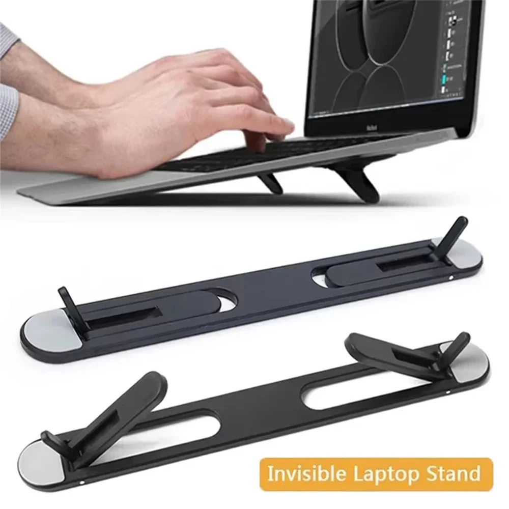 Tragbarer, faltbarer Laptop-Ständer, verstellbarer ergonomischer Ständer mit Kühlung für MacBook Air, Lenovo, Samsung, universelle Notebook-Halterung Image