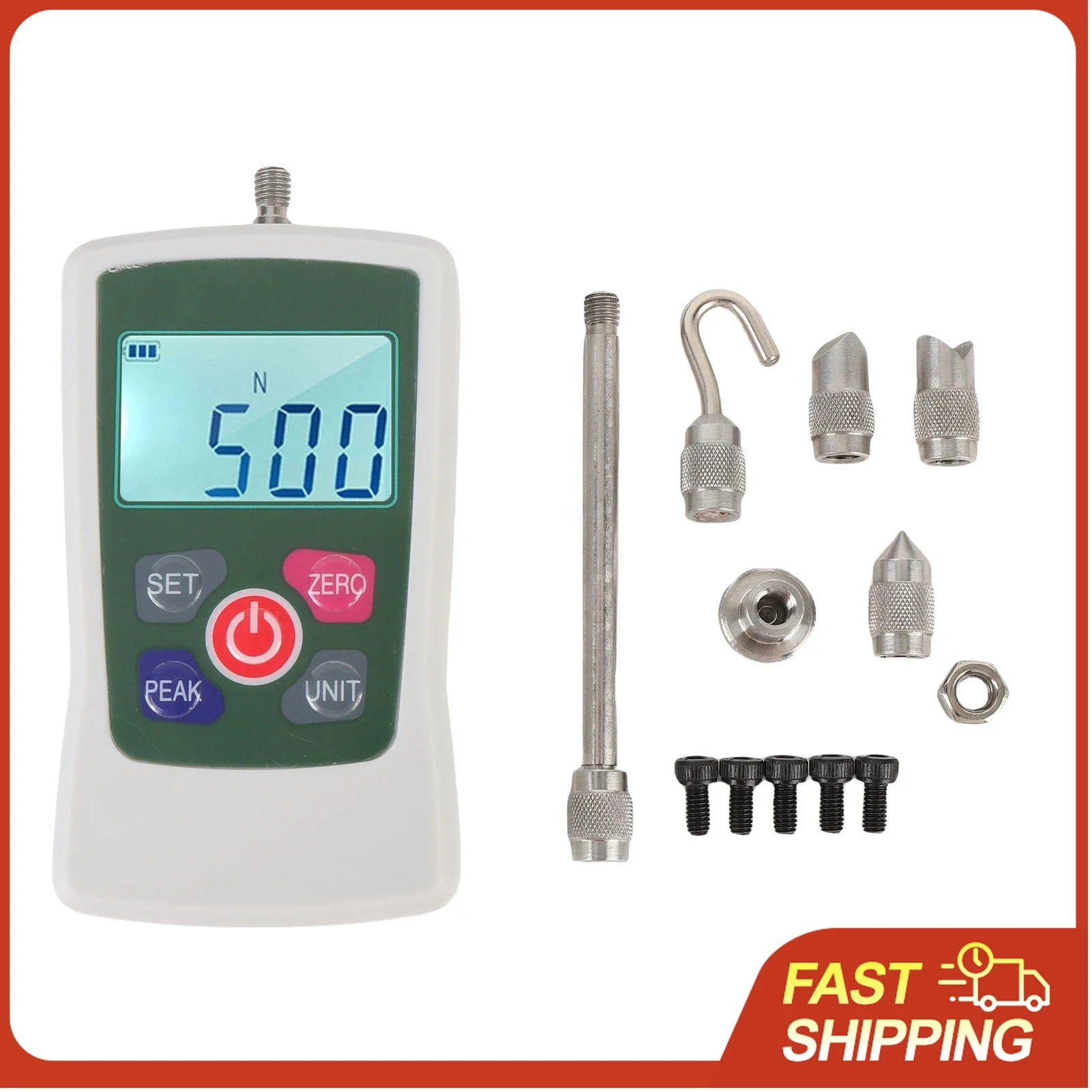 Digitales Kraftmessgerät 100N Push-Pull-Tester mit hintergrundbeleuchtetem Bildschirm, 4 Einheiten, automatische Abschaltung für hochpräzise Messungen Image