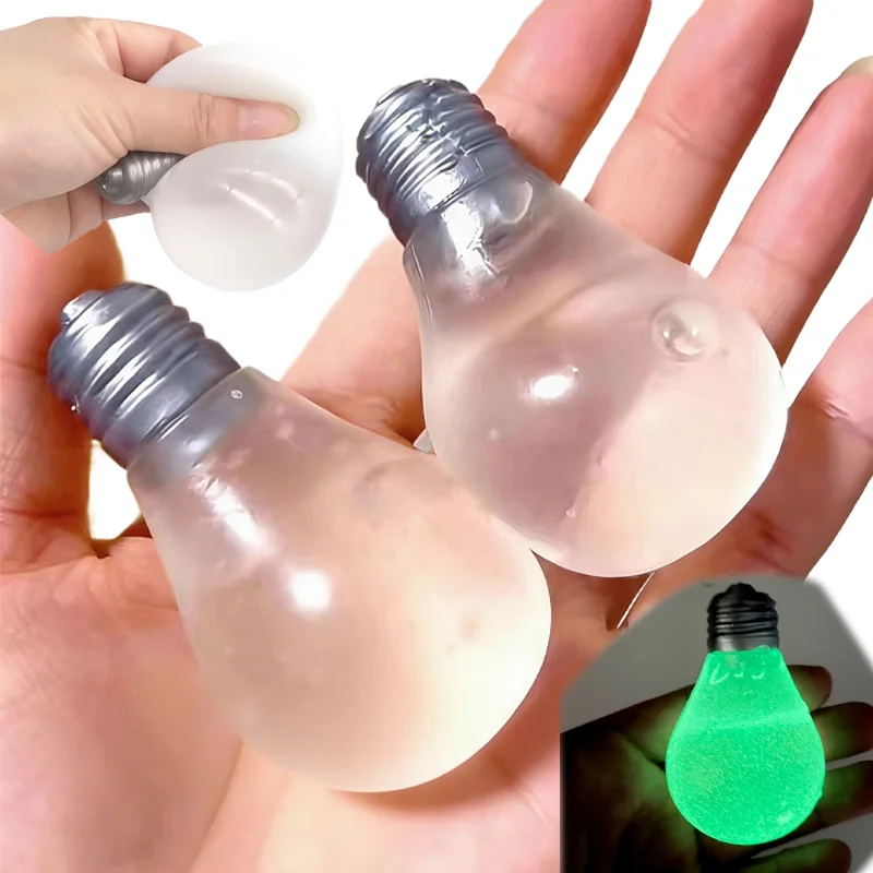 Squishy Glühbirnen-Maltose-Leuchtspielzeug, langsam rückfederndes sensorisches Fidget-Spielzeug, Angstlinderung, neuartiges, lustiges Dekompressionsgeschenk Image