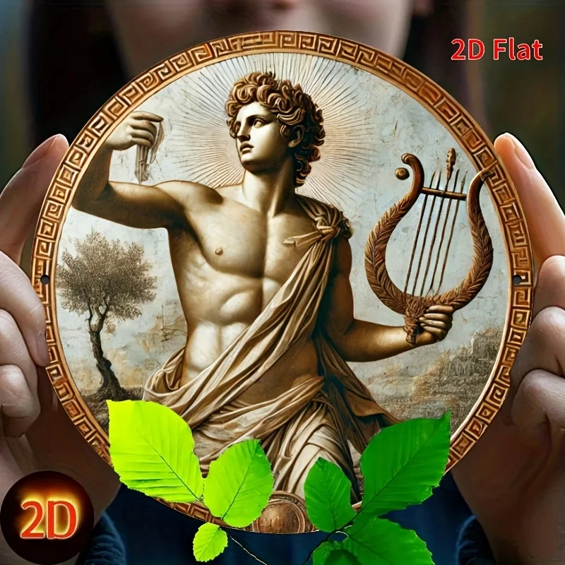 Apollo Metallschild Art Deco Farmhouse Wanddekoration für Wohnzimmer Schlafzimmer Image