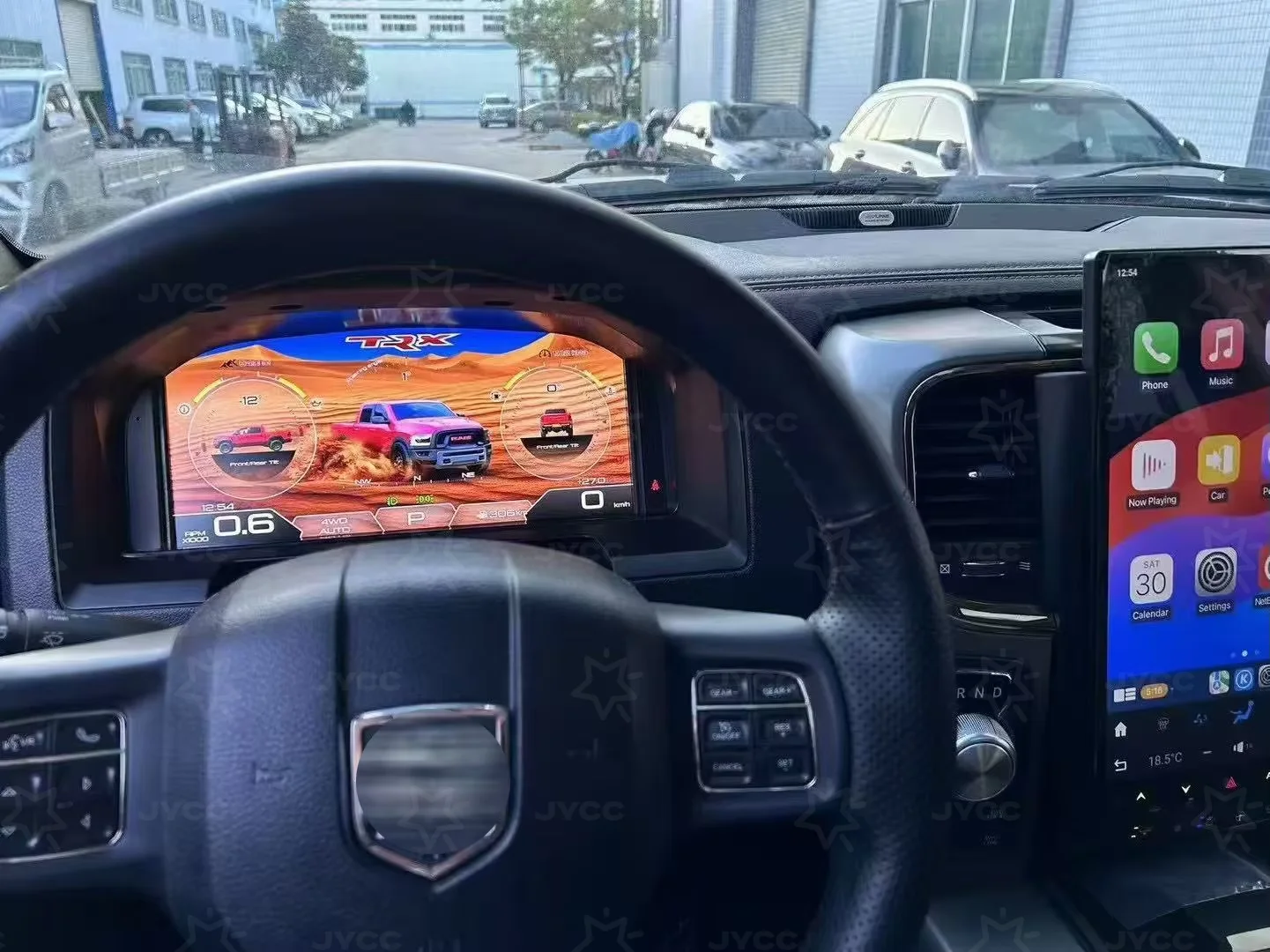 Neues digitales Armaturenbrett für Dodge Ram 1500 2500 2013 2014 2015–2019. Cluster-Instrument, Cockpit-Tachometer-Panel, Monitor-Bildschirm Image