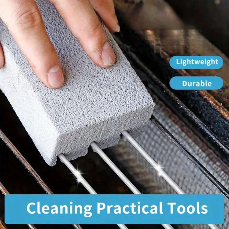 1-10 Stück Grillreinigungsstein aus Bimsstein, hitzebeständig, für Outdoor-Küche, Grillrost-Reiniger, BBQ-Werkzeuge und Zubehör Image