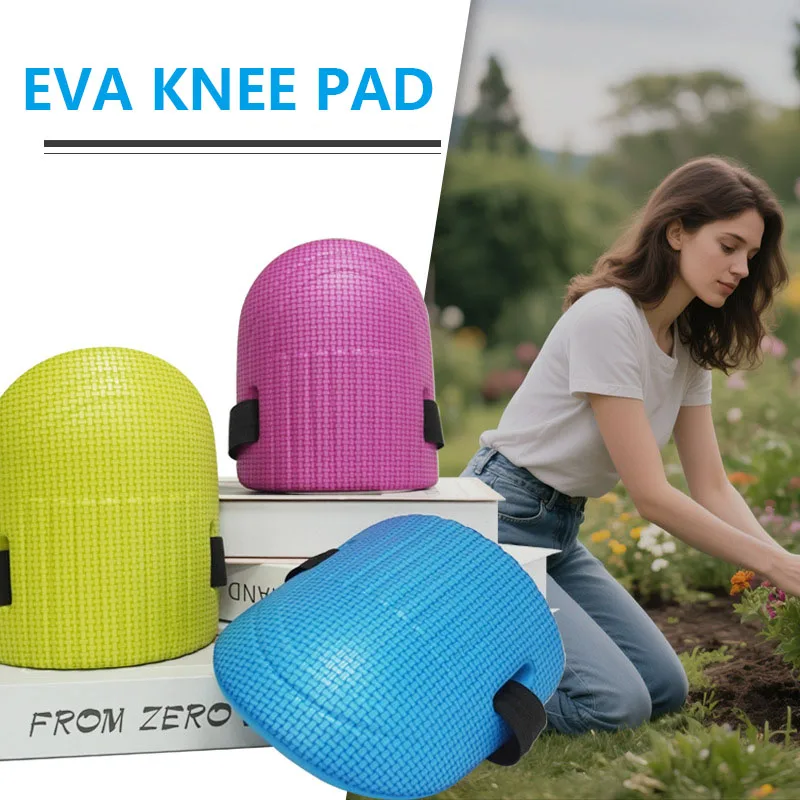 2 Stück EVA-Schaumstoff-Knieschoner, schützende Arbeitspolsterung, Arbeitsplatzsicherheit, Selbstschutz, Sport-Knieschoner für Gartenarbeit, Reinigung Image