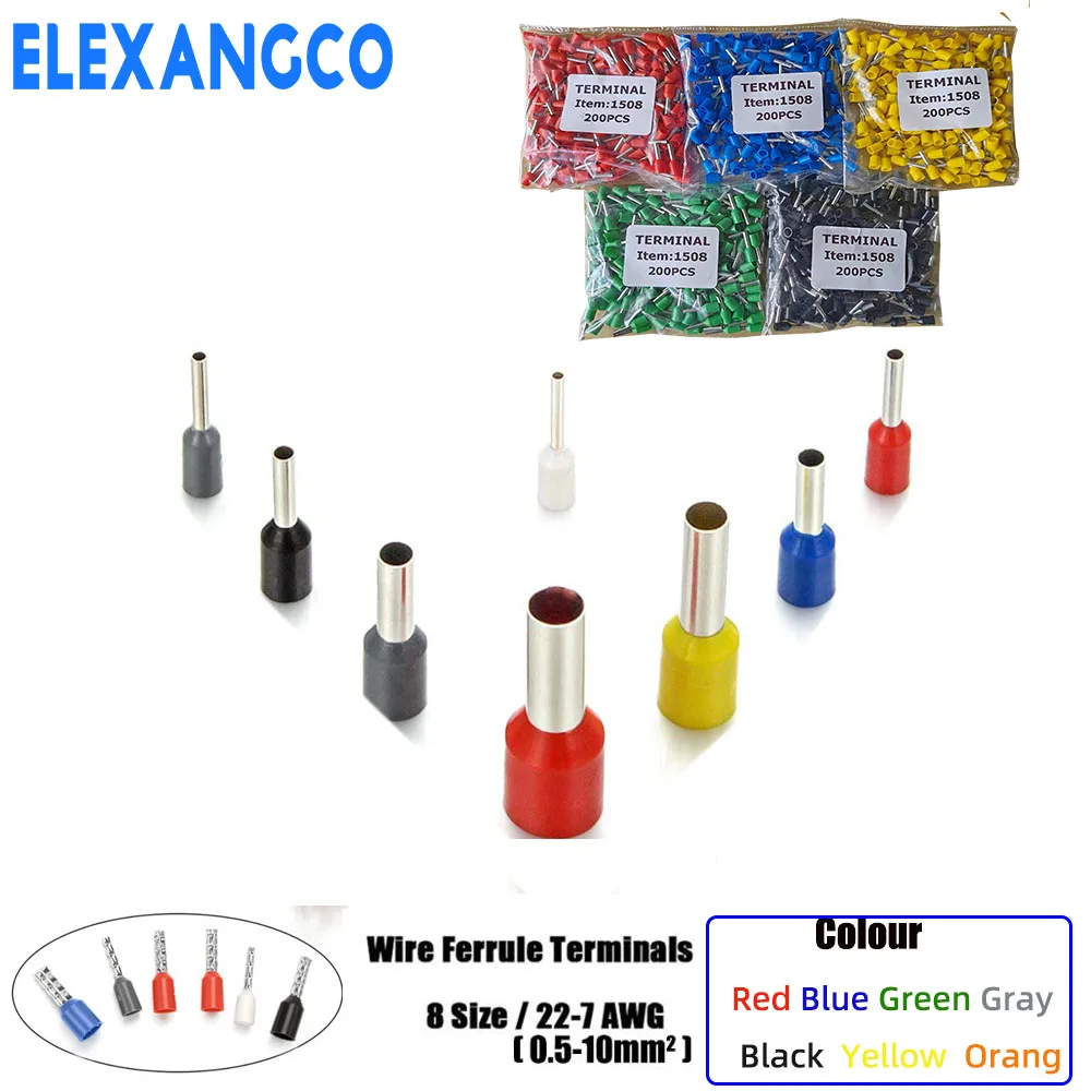 100 Stück isolierter Draht mantel Kupfer rohr klemme Stift Kabel ende Klemme Crimp anschluss Klemme ev0508 1008 1508 2508 4009