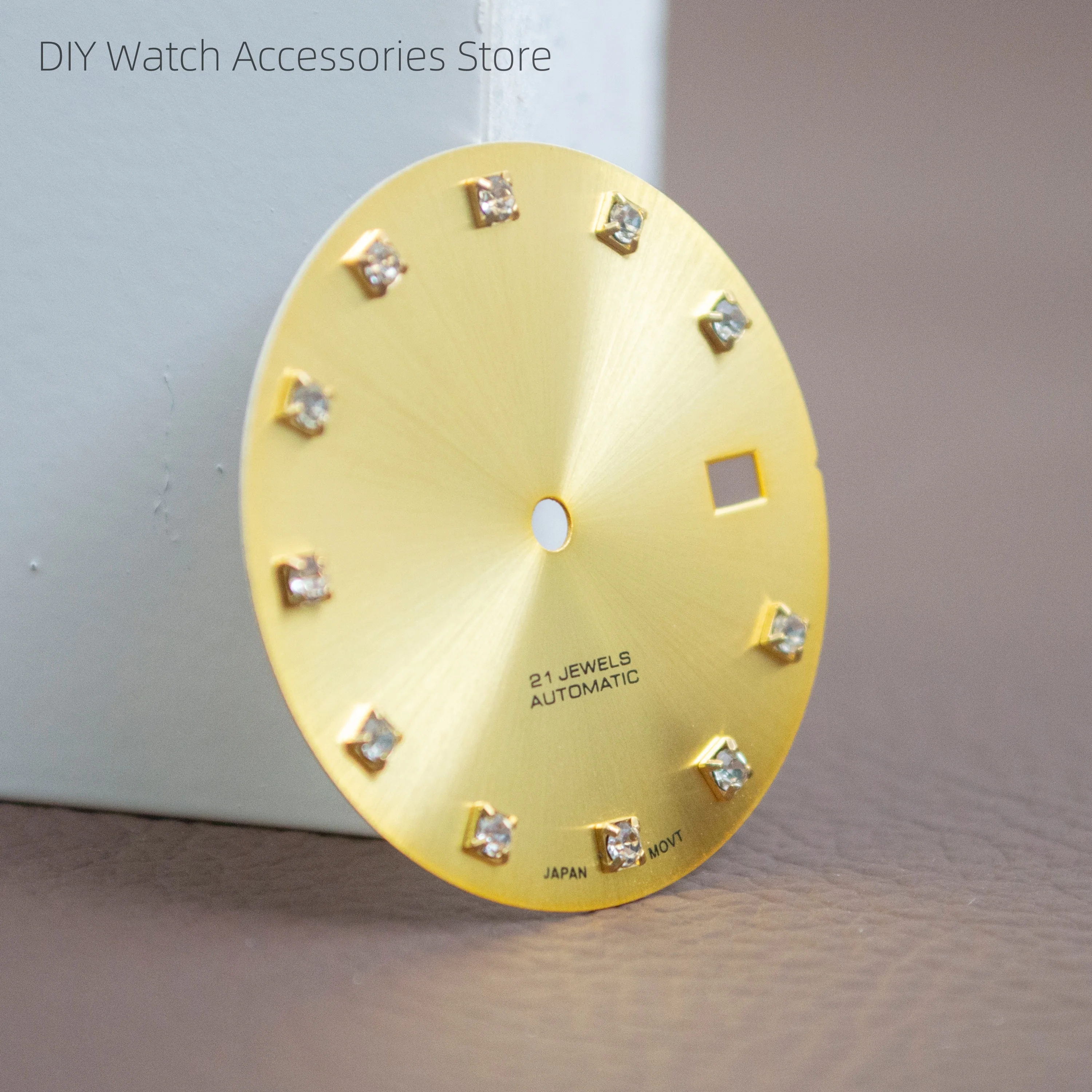 31MM Uhrenzifferblatt NH35 Uhrengehäuse Grün leuchtendes Zifferblatt Diamant-Zifferblatt für NH35 Uhrwerk Mod Uhrenteile Zubehör Image