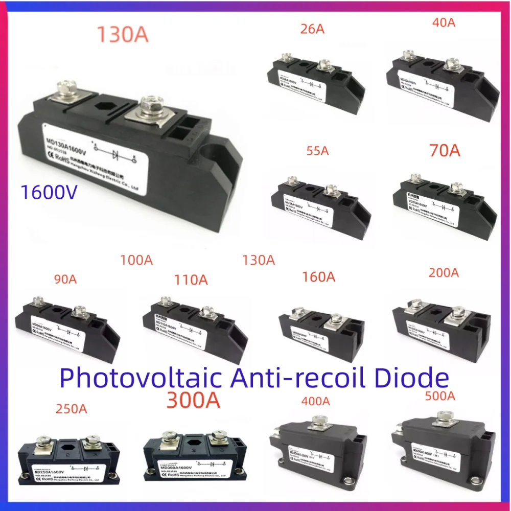 MD90A-16 Photovoltaik-Anti-Rechsel-Diode 26 A bis 500 A 100 A 1600 V Diode 40 A 55 A 70 A 90 A 200 A 300 A 400 A 500 A 160 A 130 A 110 A 250 A Image