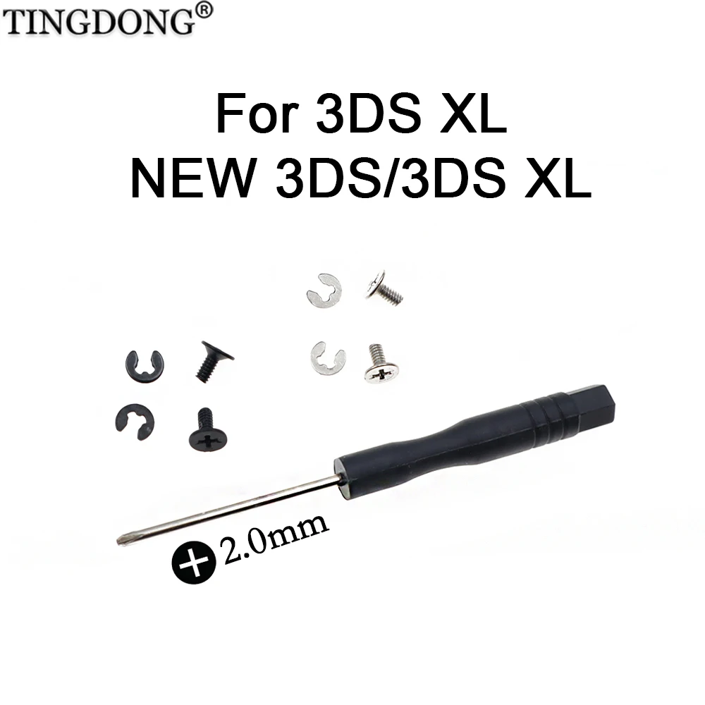 Für NEW3DS/NEW3DS XL/3DS XL Akku-Rückabdeckung Schraubenschalen-Set mit Werkzeughalterung für Sichere Reparatur - Spielkonsolen-Zubehör Image