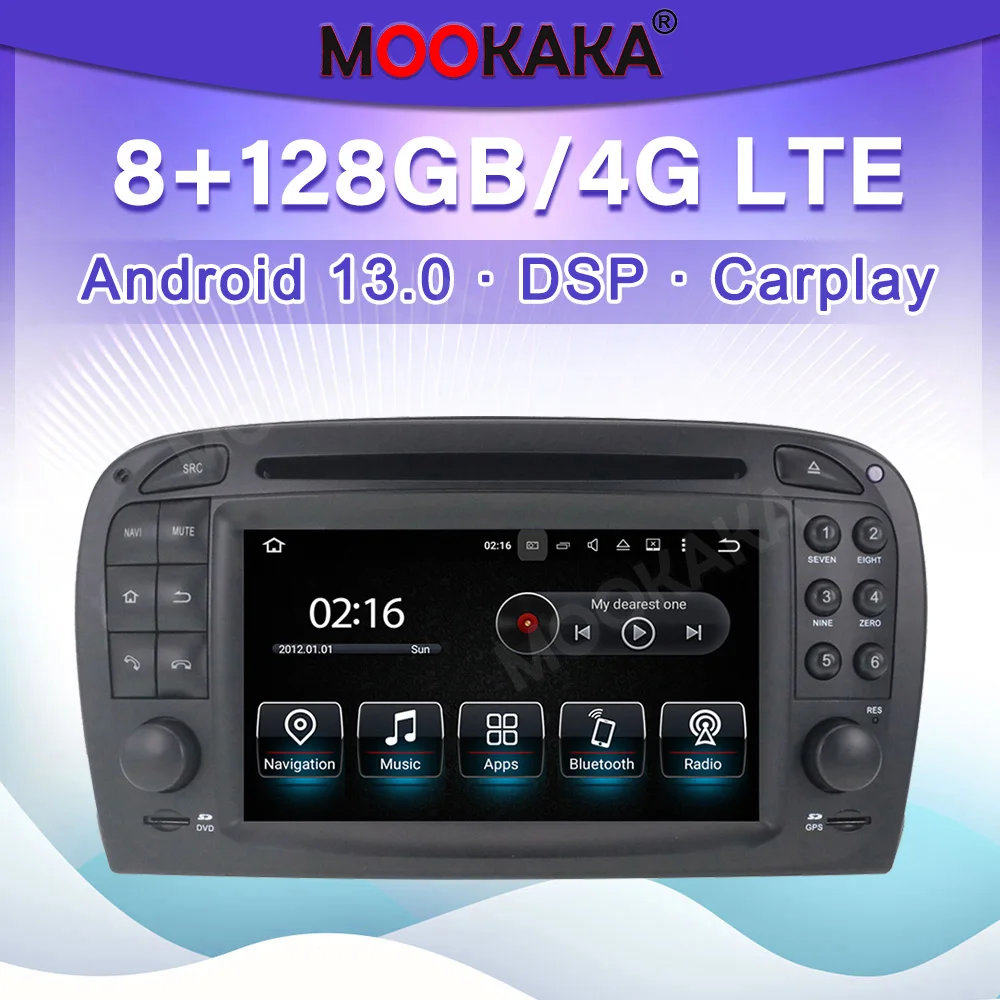 Für Mercedes-Benz SL-Klasse R230 2001-2005 Android Auto Radio 2Din Stereo Empfänger Autoradio Multimedia Player GPS Navi Kopf Einheit Image