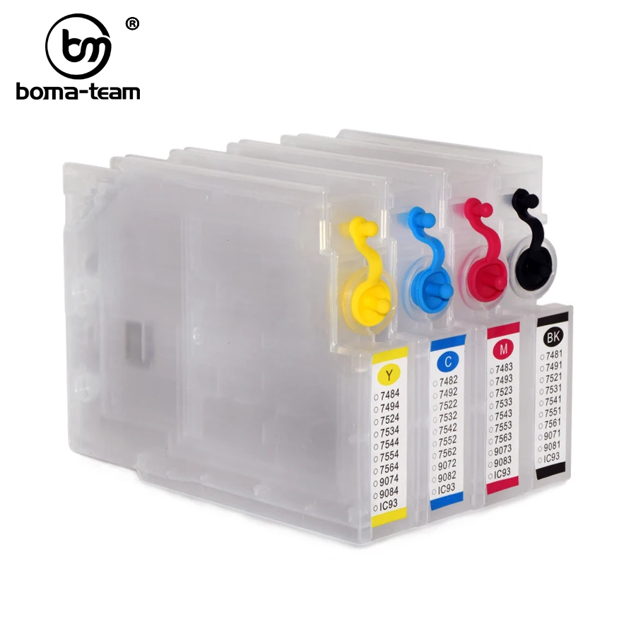 Europa T7551 7551 T7551 T7551-T7554 Nachfüllbare Tintenpatronen Für Epson WorkForce WF 8010 8090 8510 8590 Drucker Mit Chips Image