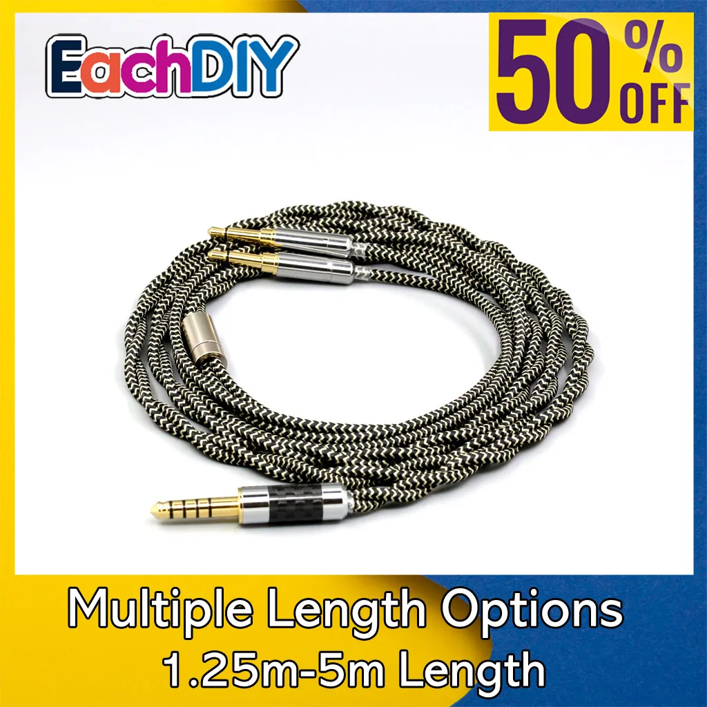 2-adriges 2,8-mm-Litz-OFC-Kopfhörerkabel mit geflochtener Schutzhülle für Hifiman Sundara Ananda HE1000se V2 HE6se he400i he400se LN008063 Image