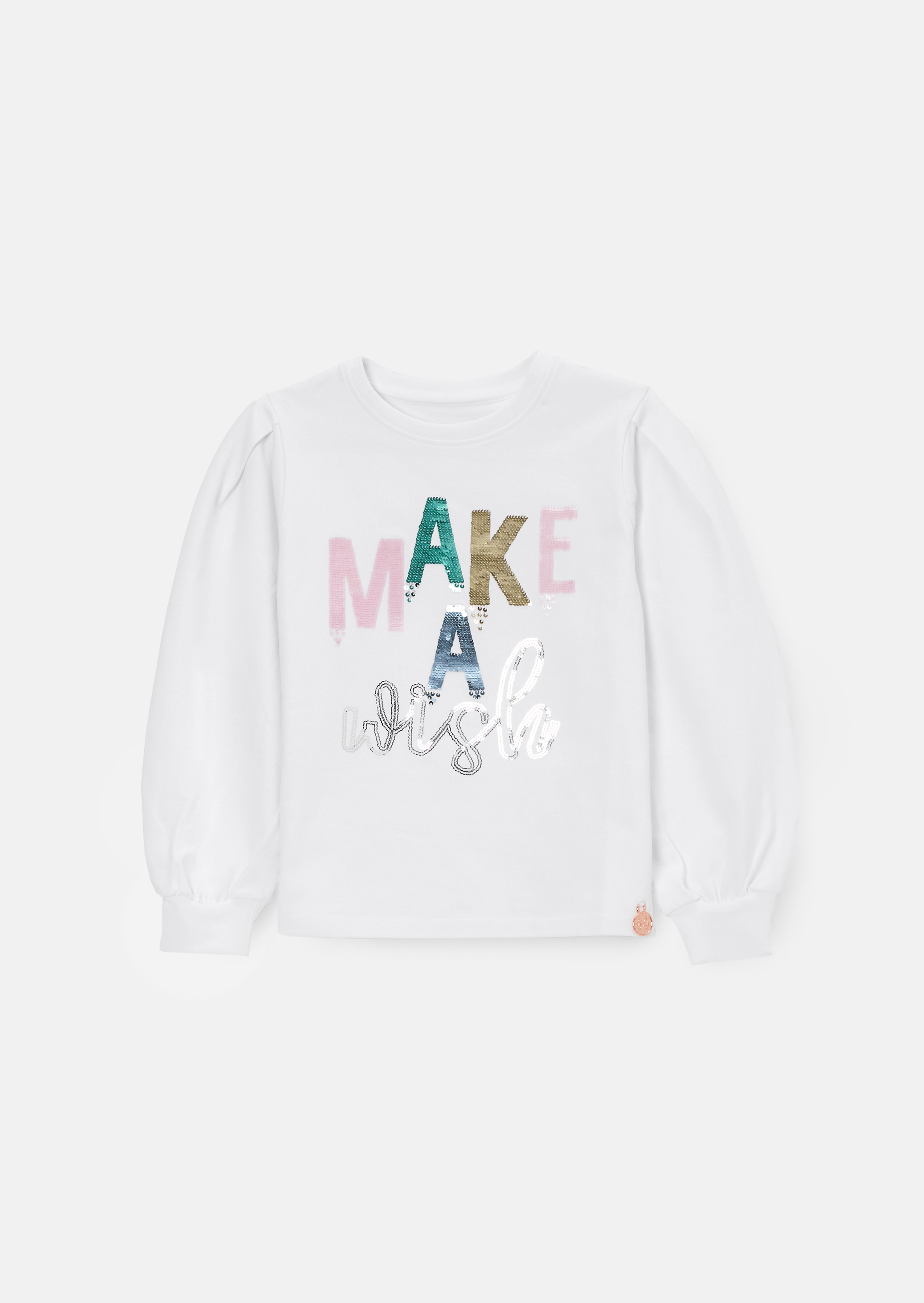 Angel & Rocket Girls Gigi White Sequin Wish T Shirt - Size 9-10Y | Angel & Rocket Sale | Discount Designer Brands