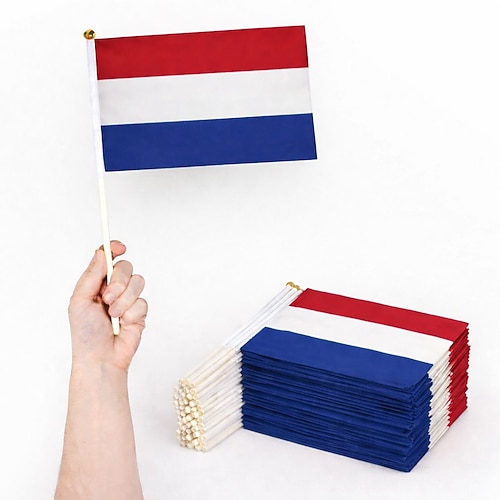 Fußball-Weltmeisterschaft 2026 Fahne Handflagge Holländer Cosplay Kinder Erwachsene Unisex Maskerade Party Fußballspiel Verkleiden Image