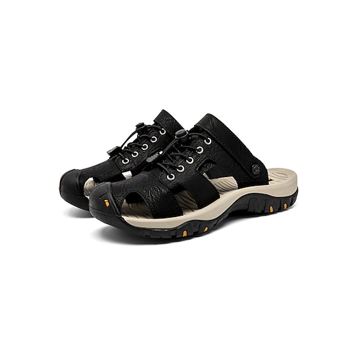 Strapazierfähige und verstellbare Herren-Sandalen mit Riemchen für den Outdoor-Bereich, bequeme Strandschuhe für Reisen, Resorts und sommerliche Freizeitaktivitäten Image