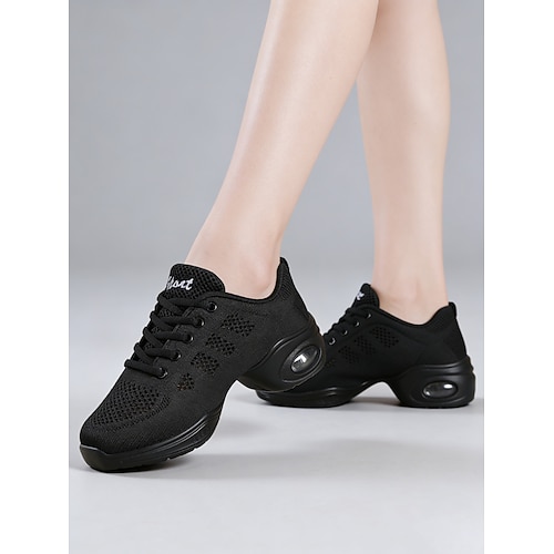 Weiße Jazz-Tanzsneaker für Damen - leichte Kinderschuhe Teenager üben Schuhe für Hip-Hop und Jazz Straßentanz Image