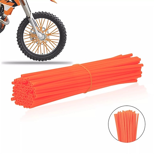72-teiliges Set universeller Speichenabdeckungen (24 cm) für Dirtbikes, Motorradfelgen und Fahrräder. Image