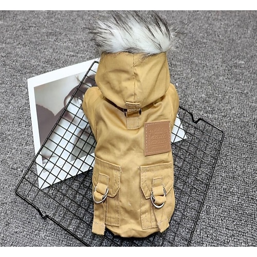 Hunde Mäntel Kapuzenshirts Jacke Klassisch Für den Innen- und Außenbereich Winter Wasserdicht Warm Atmungsaktiv Weich Komfortabel Outdoor Casual Hundebekleidung Image