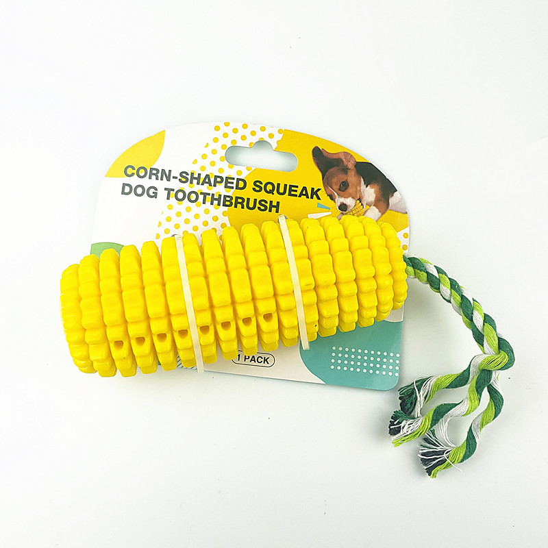Dog Chew Toys for Aggressive Chewers Indestructible Tough Durable Squeaky Interactive Dog Toys Puppy Teeth Chew Corn Stick Toy for Small Meduium Large Breed