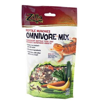 Zilla Omnivore Reptile Munchies Reptile Food, 4 oz.