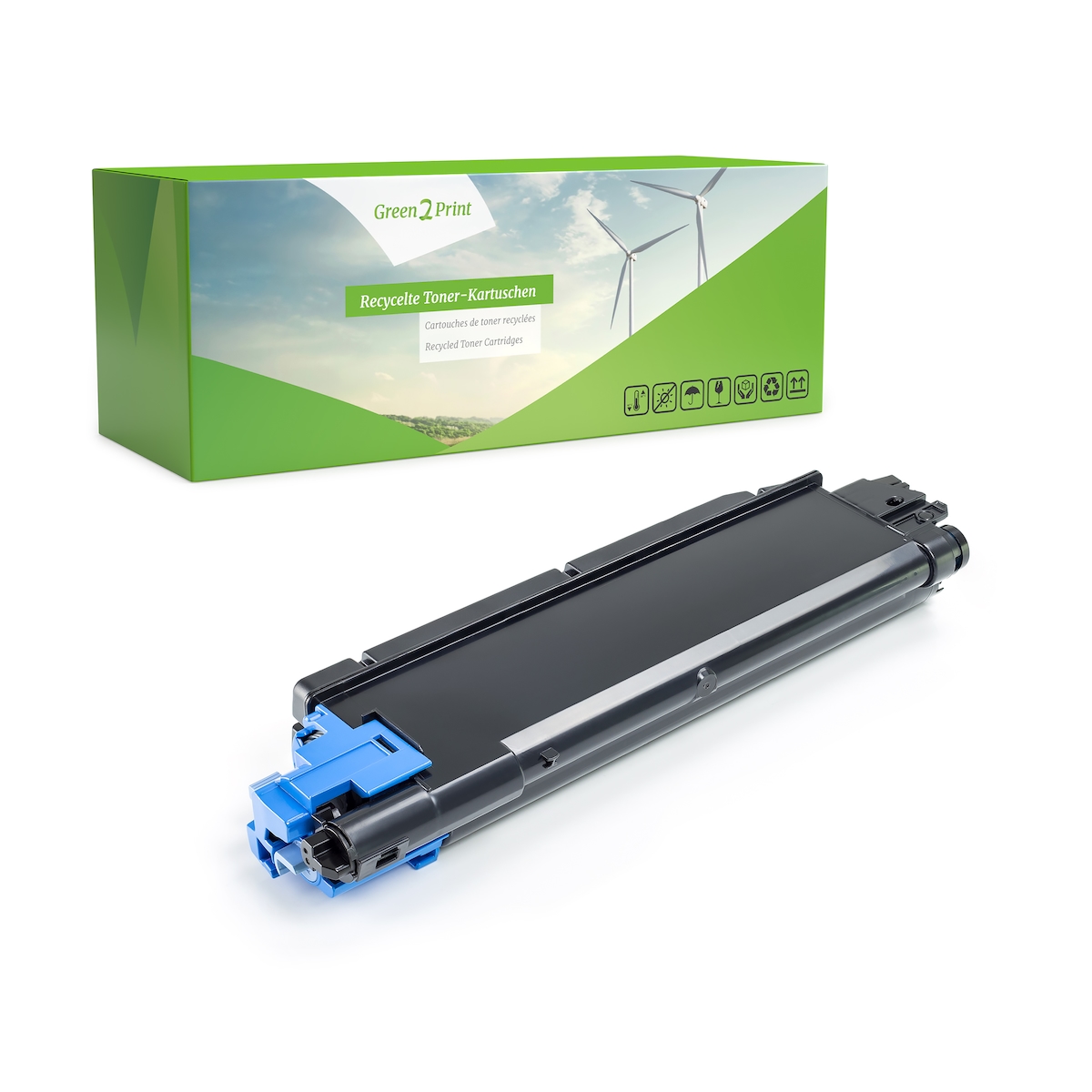 Green2Print Toner cyan ersetzt Kyocera TK-5160C, 1T02NTCNL0 passend für Kyocera ECOSYS P7040CDN Image