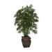 Nearly Natural Mini Bamboo Palm with Decorative Vase Arrangement - Green